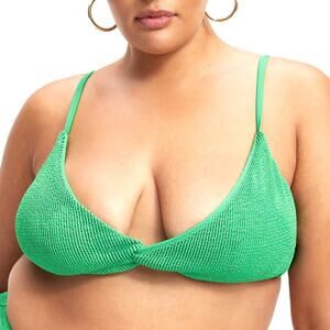 NWT 5 (2XL) Good American Bikini Top Always Fits Sculpt Twist Bra Summer Green